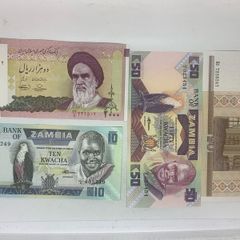 Bulk lot (34) crisp uncirculated world banknotes see all pictures