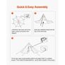Hot Tent for 2 Persons, Portable Winter Tipi Tent with Stove Jack, Waterproof Camping Tents Image 2