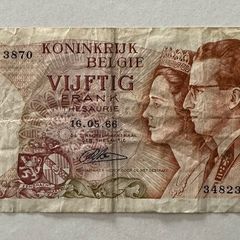 Belgium 50 Francs 1966 Banknote