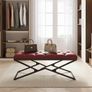 Metal frame bench with velvet seat 100x40 Image 2