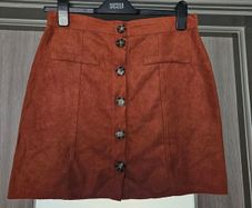 suede feel mini skirt