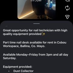 Nail Room to sublet Ballina