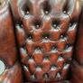 Pair of Vintage Leather Wingback Chairs  Classic Chesterfield Style Image 6