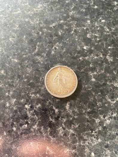 1904 FRANCE La Semeuse Sower Woman ANTIQUE OLD Silver 1 Franc French Coin