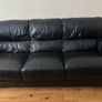 Black leather couch suite Image 7