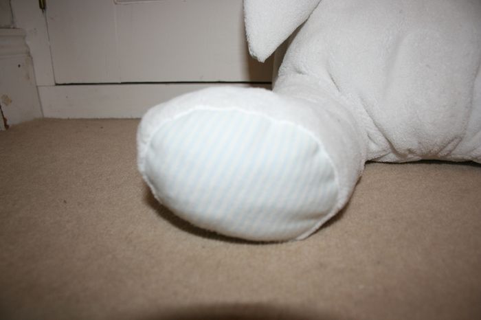 Tommy Hilfiger Large White Bunny with Rattle Like New