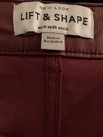 Burgundy faux leather pants