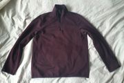 perry ellis mens quarter zip top size medium burgundy