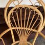 Vintage Franco Albini Style Cane and Bamboo Wicker Chair Mid Century Modern Boho Image 5
