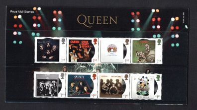 2020 Great Britain Music Giants - Queen - Classic Queen Album Covers Commemorative Stamps and Miniature Sheet Presentation Pack