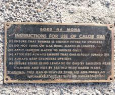 Brass name plate BORD NA MONA