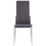 Dining Chairs 6 pcs Grey Faux Leather Image 3