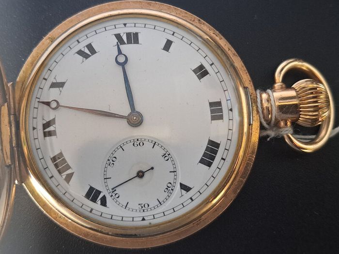 Swiss Avis Pocket Watch - 10kt Gold Filled Hunter Case -1950s