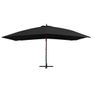 Hanging Garden Parasol with Wooden Pole 400x300 cm Blue Image 3