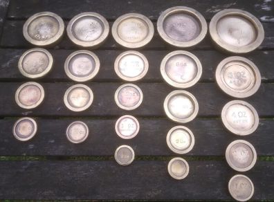 Vintage Avery Brass Scale Weights