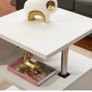 BRAND NEW Modern Design Coffee/Side Table End table With RGB LED Lights Bedside Table Phone / Nightstands Storage Cabinet White Image 6