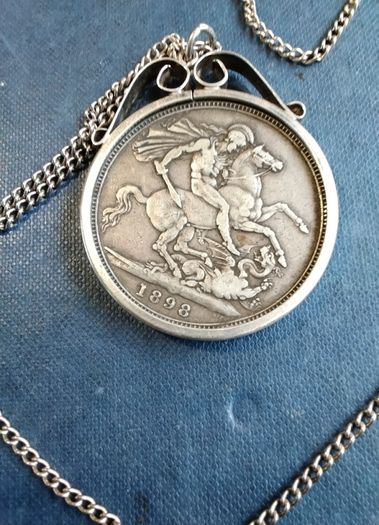 Victorian Silver Crown   Iin Holder