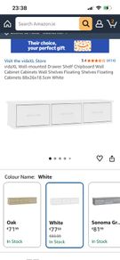 3 drawer floating shelf