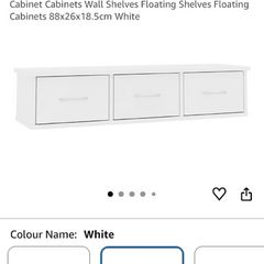 3 drawer floating shelf