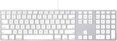 Apple A1243 Wired Aluminium Keyboard - White - Fully Functional (Used).