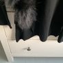 jumper black long statement jumper with fur sides detail and side slits cc fashion l/xlarge Image 4