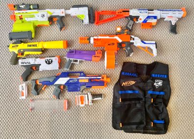 Large Nerf armoury  Ready for the zombie apocalypse!