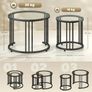 Round Nesting Coffee Tables Set of 2 Image 3