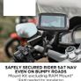 Rider Sat Nav Mount Kit excluding RAM Mount for all  Motorcycle Sat Black Image 2