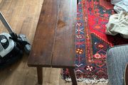 solid wood bench