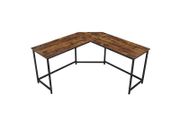 Desk - L Shaped Vintage Brown FREE DELIVERY