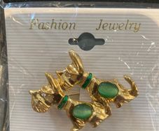 Pair of Terrier dogs brooch (new)
