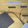2 in 1 USB 3.0 Type C External DVD RW ROM CD Player Writer Reader Optical Drives for Laptop Desktop Computer Portable DVD Burner Image 2