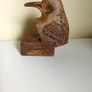 Vintage  wooden figural Match  Holder in the  shape of a  kingfisher bird Image 4