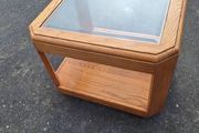 Lovely rectangular coffee table with glass top