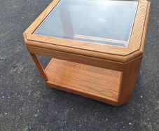 Lovely rectangular coffee table with glass top