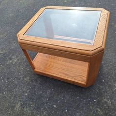 Lovely rectangular coffee table with glass top