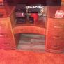 Antique Walnut Art Deco Style Mirror Dressing Table and Stool. Image 4