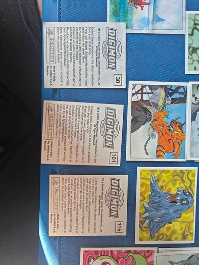 20 Digimon Panini vintage album stickers