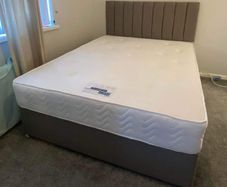 Brand New Stylish single Divan Beds.. Multiple Options Of Headboards. Tufted Memory Foam Mattresses Available. Drawers Storage Available