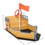 Wooden Sandpit Children Sandbox Pirate Ship Sandboat Outdoor Backyard Playset Play Station (FREE SHIPPING) Image 5