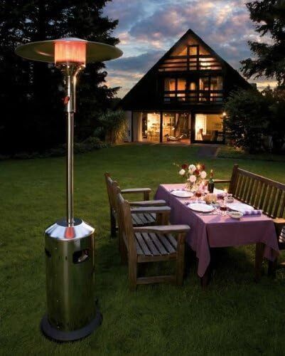 8kW Gas Patio Heater Outdoor Garden Heater with Wheels