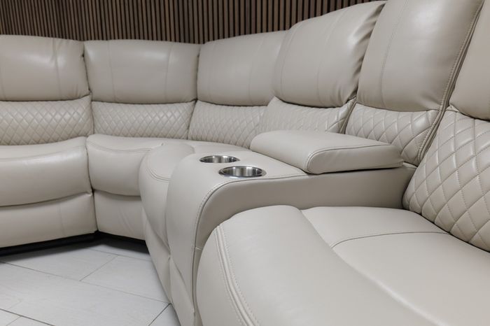 Light Beige Rita Corner Recliner Sofa