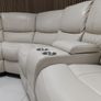 Rita Light Beige Corner Leather Recliner Sofa Image 8