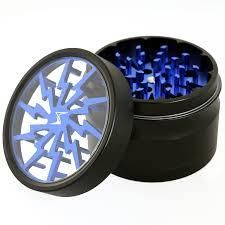 Metal Grinder Black Blue 4 Layers Large