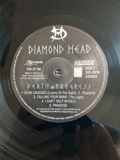 Diamond Head "Death and Progress" vinyl