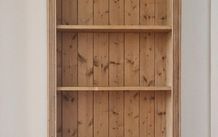 Solid Pine Bookcase - 213cm Tall