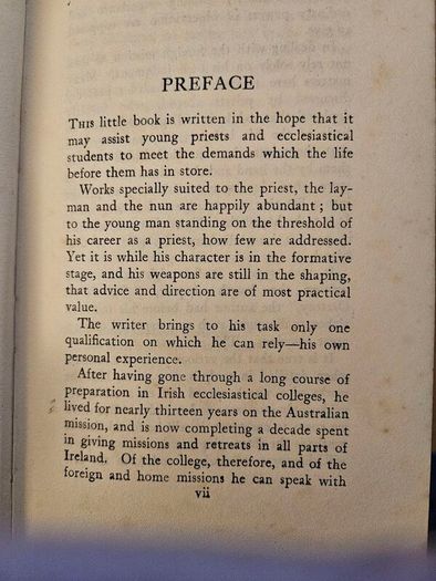 The Young Priest's Keepsake. By Michael  J. Phelan S.j. 1920s Second Edition Hardback In Good Condition.  See Photos For Same.