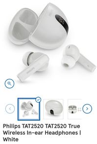 Philips TAT2520 White Noise Cancelling True Wireless Earphones