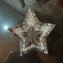 Vintage Waterford 5" Star Paperweight, Waterford 108044, Waterford Star Votive with Candle, Waterford Slanted Star Figure Image 2