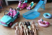 Barbie toys swimming pool car dolls etc 20e for the lot